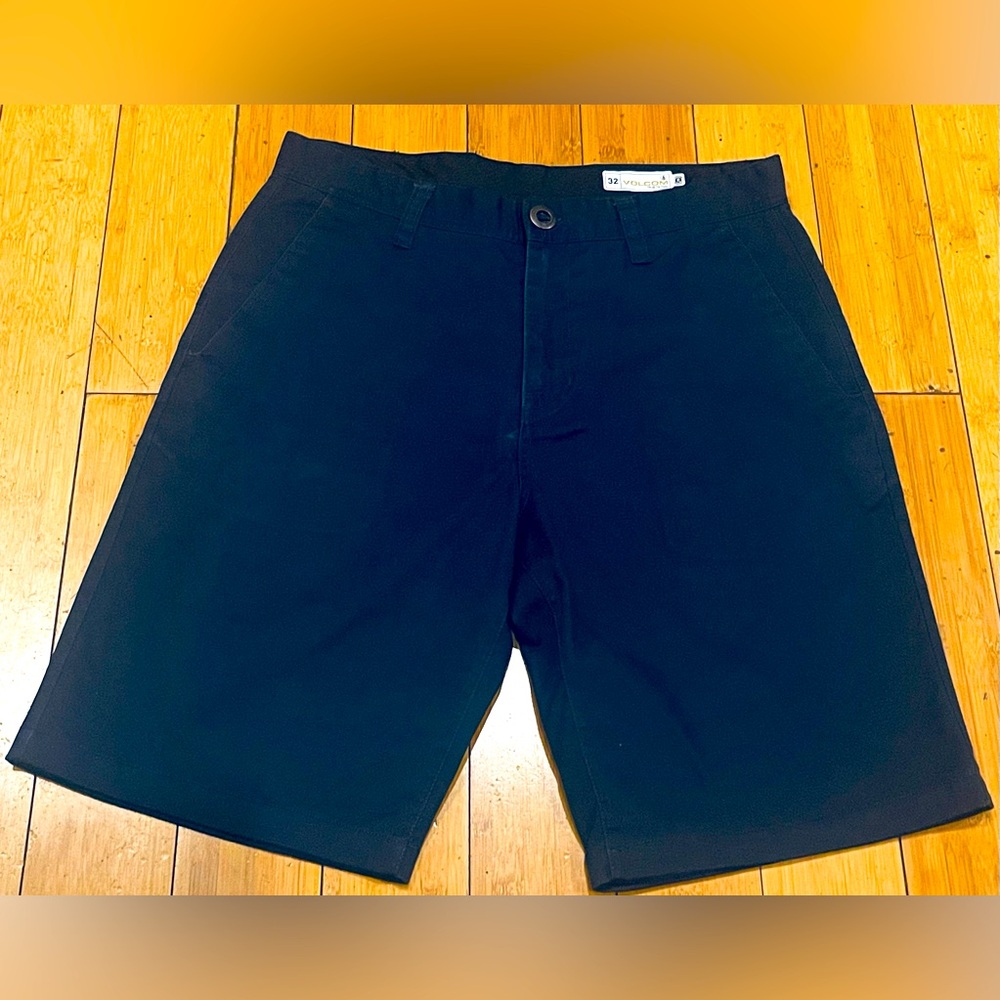 Volcom Navy Blue Denim Casual Shorts